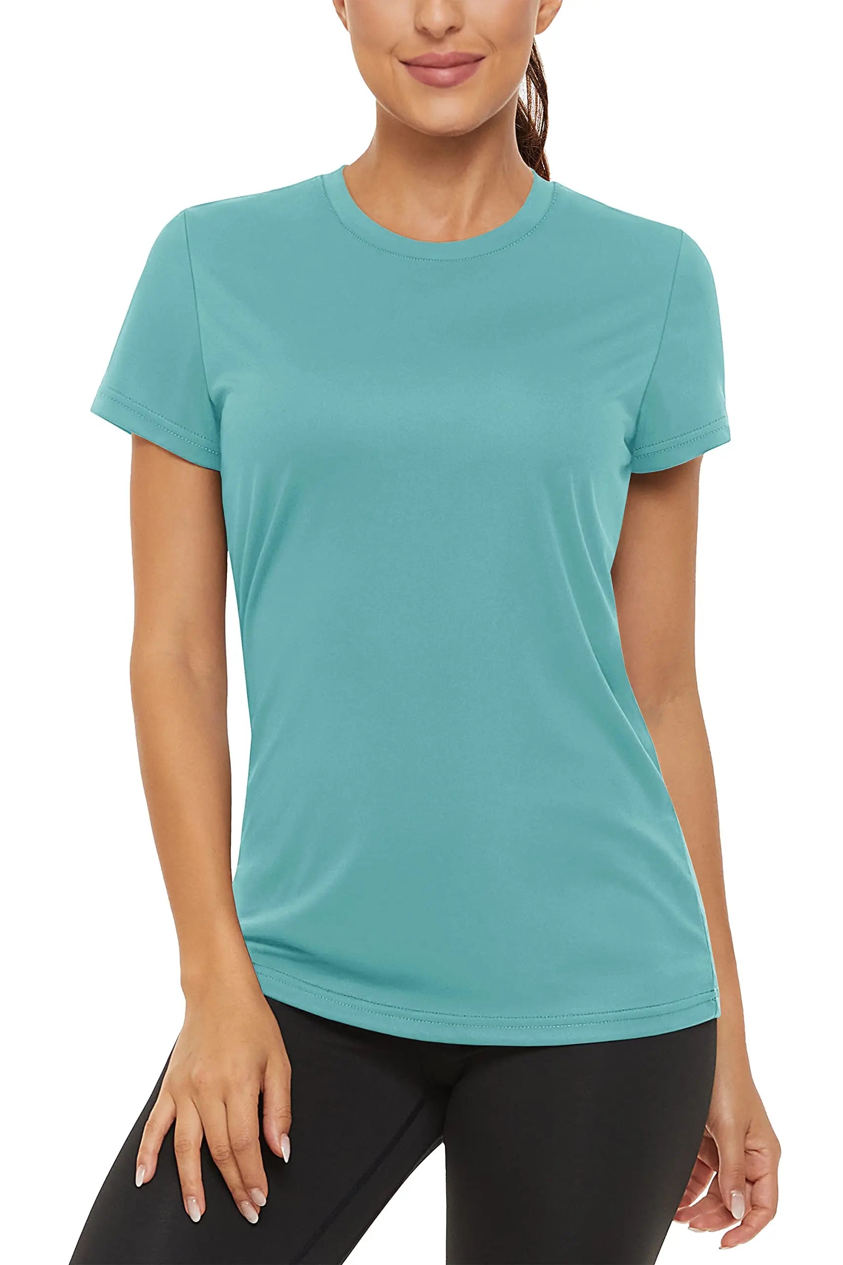TACVASEN Summer Casual T-shirts UPF 50+ Quick Dry Womens Skin Sun Protection T-shirt Outdoor Running Swim Athletic T shirts Tops
