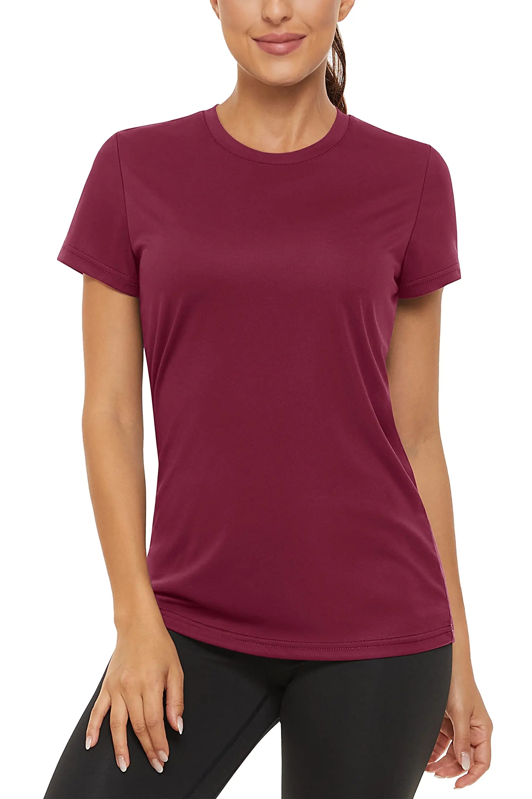 TACVASEN Summer Casual T-shirts UPF 50+ Quick Dry Womens Skin Sun Protection T-shirt Outdoor Running Swim Athletic T shirts Tops