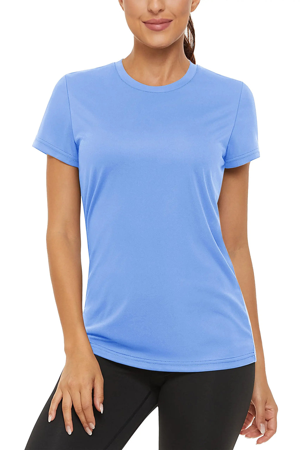 TACVASEN Summer Casual T-shirts UPF 50+ Quick Dry Womens Skin Sun Protection T-shirt Outdoor Running Swim Athletic T shirts Tops