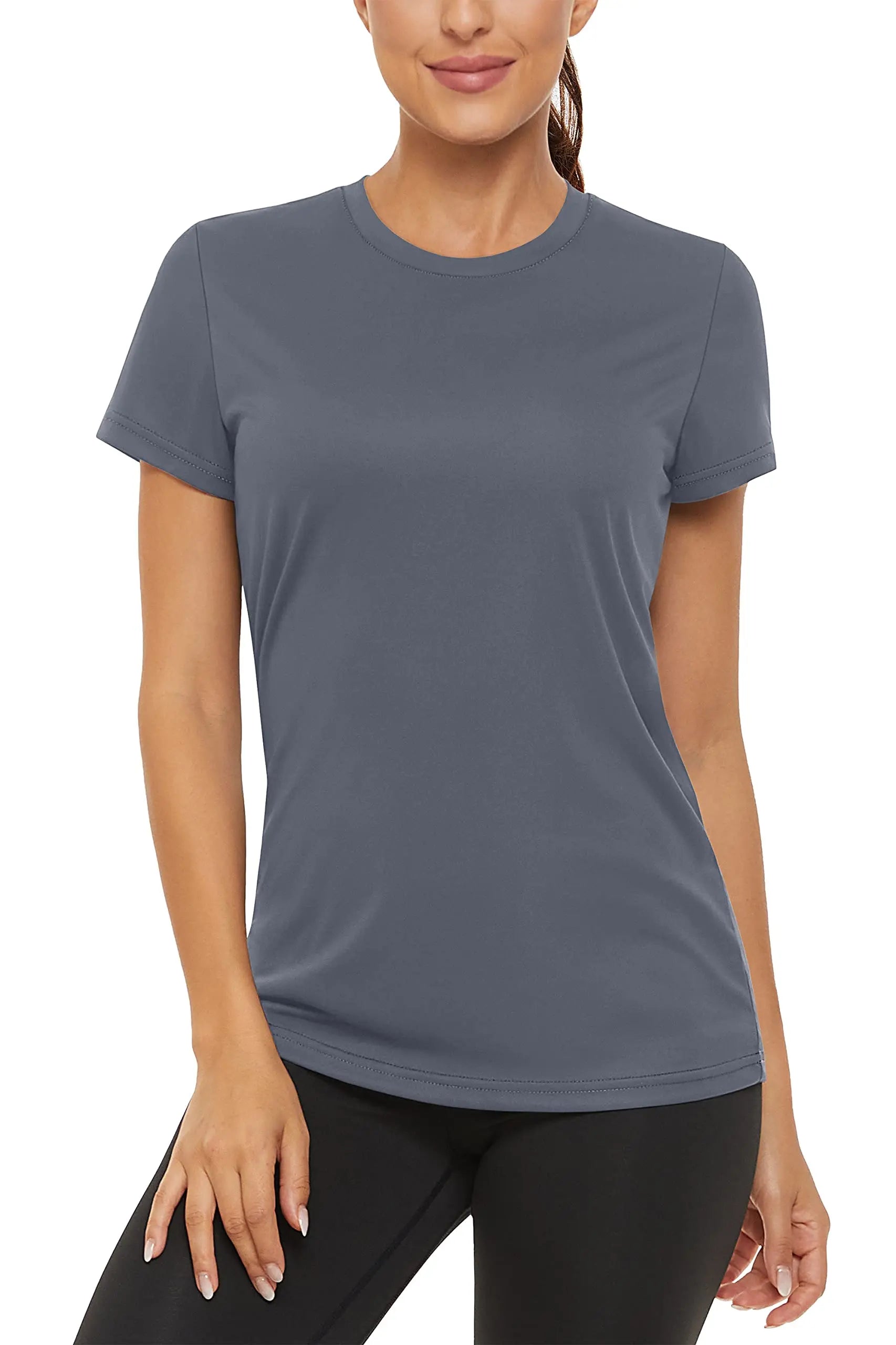 TACVASEN Summer Casual T-shirts UPF 50+ Quick Dry Womens Skin Sun Protection T-shirt Outdoor Running Swim Athletic T shirts Tops