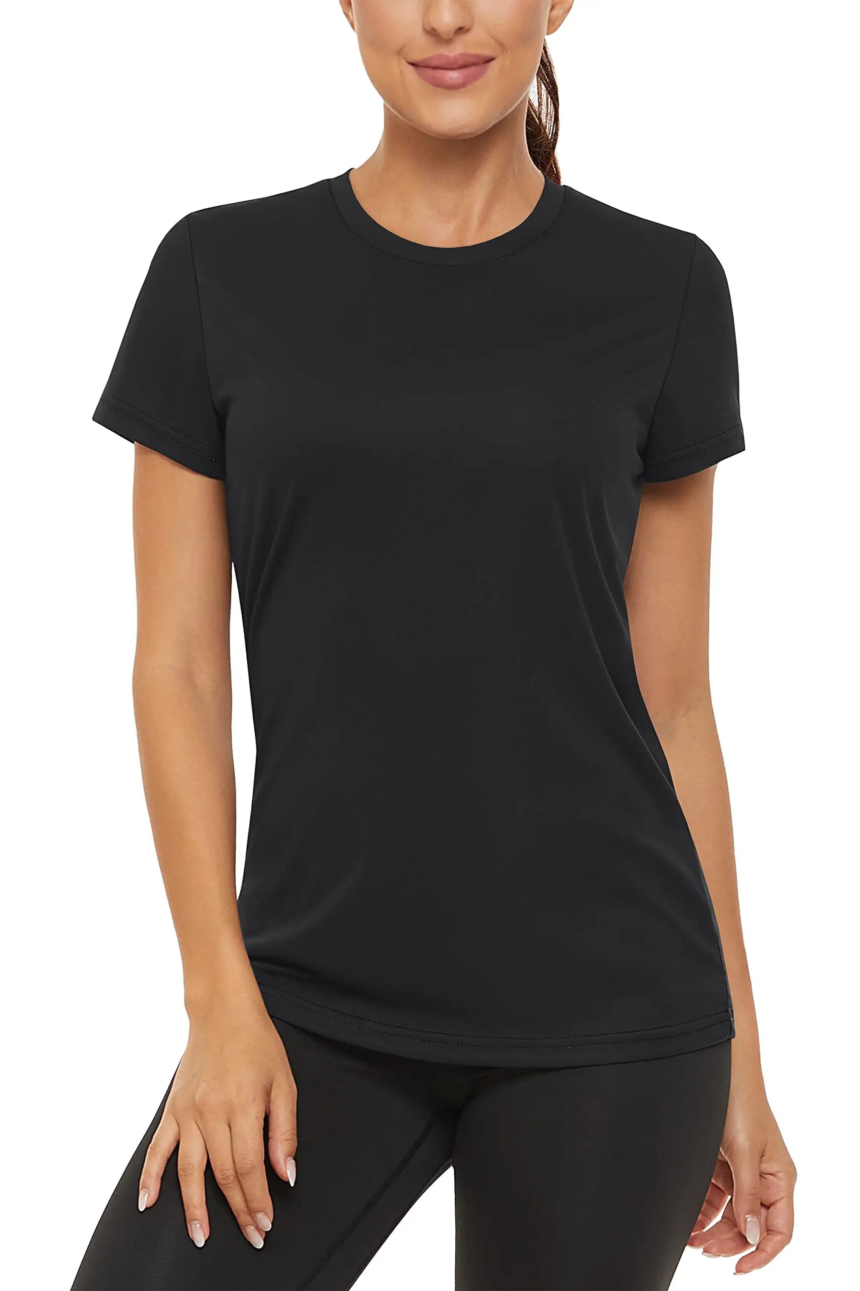 TACVASEN Summer Casual T-shirts UPF 50+ Quick Dry Womens Skin Sun Protection T-shirt Outdoor Running Swim Athletic T shirts Tops