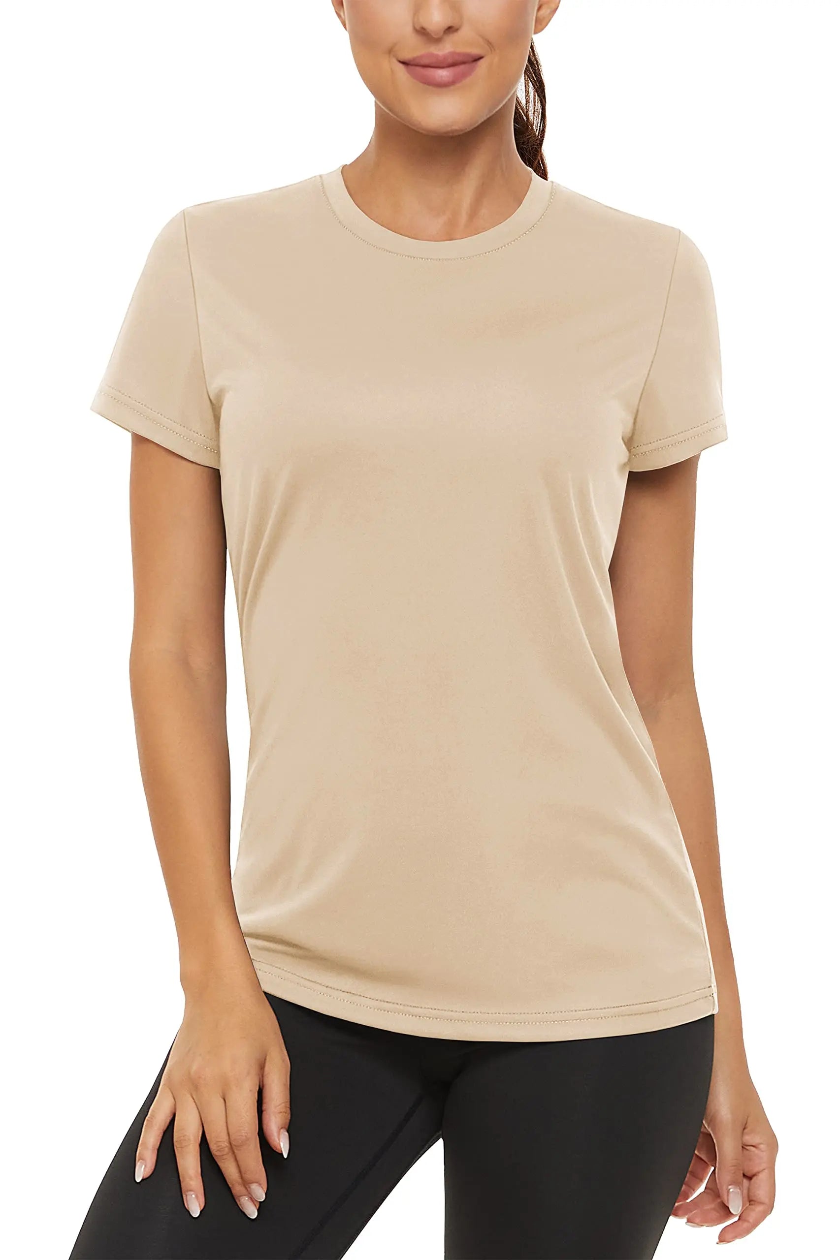 TACVASEN Summer Casual T-shirts UPF 50+ Quick Dry Womens Skin Sun Protection T-shirt Outdoor Running Swim Athletic T shirts Tops