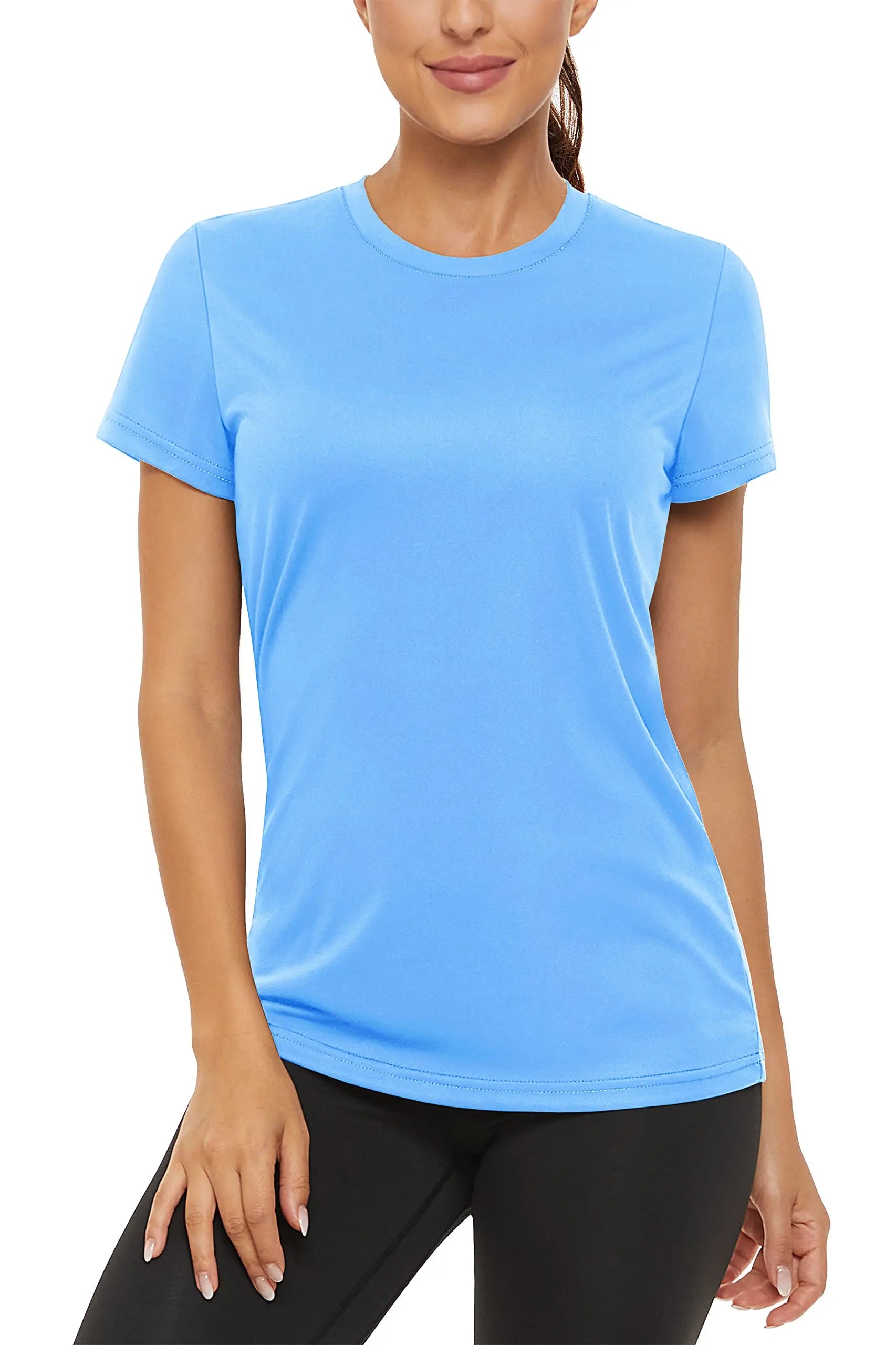 TACVASEN Summer Casual T-shirts UPF 50+ Quick Dry Womens Skin Sun Protection T-shirt Outdoor Running Swim Athletic T shirts Tops
