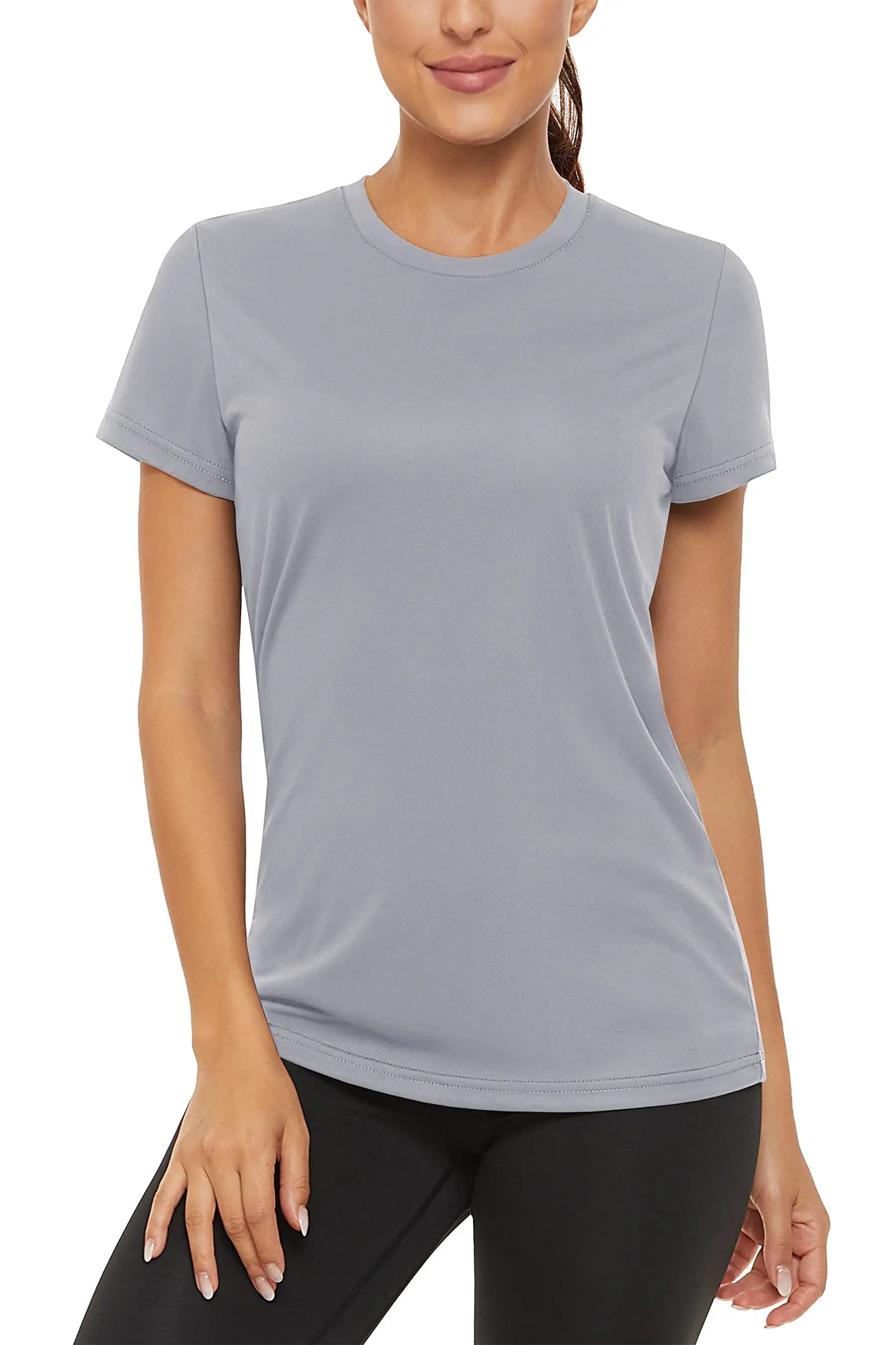 TACVASEN Summer Casual T-shirts UPF 50+ Quick Dry Womens Skin Sun Protection T-shirt Outdoor Running Swim Athletic T shirts Tops