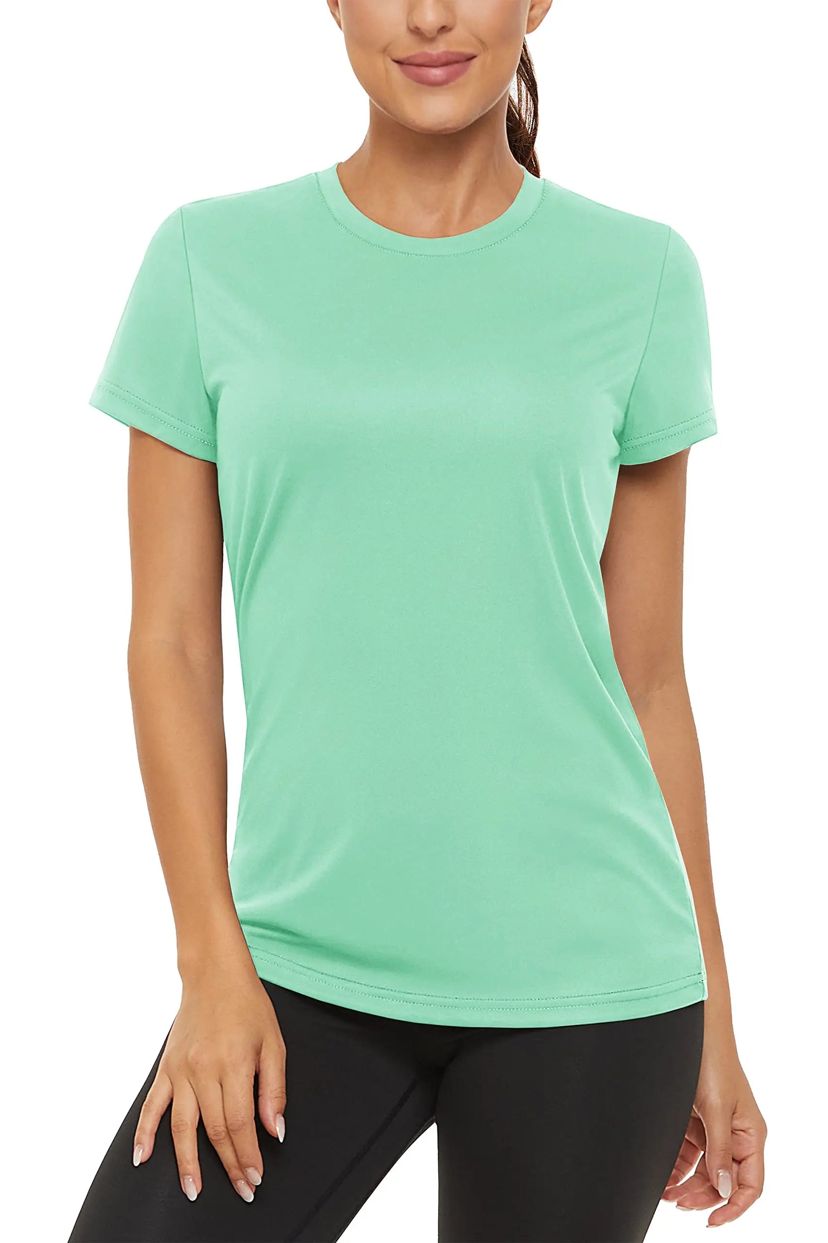 TACVASEN Summer Casual T-shirts UPF 50+ Quick Dry Womens Skin Sun Protection T-shirt Outdoor Running Swim Athletic T shirts Tops