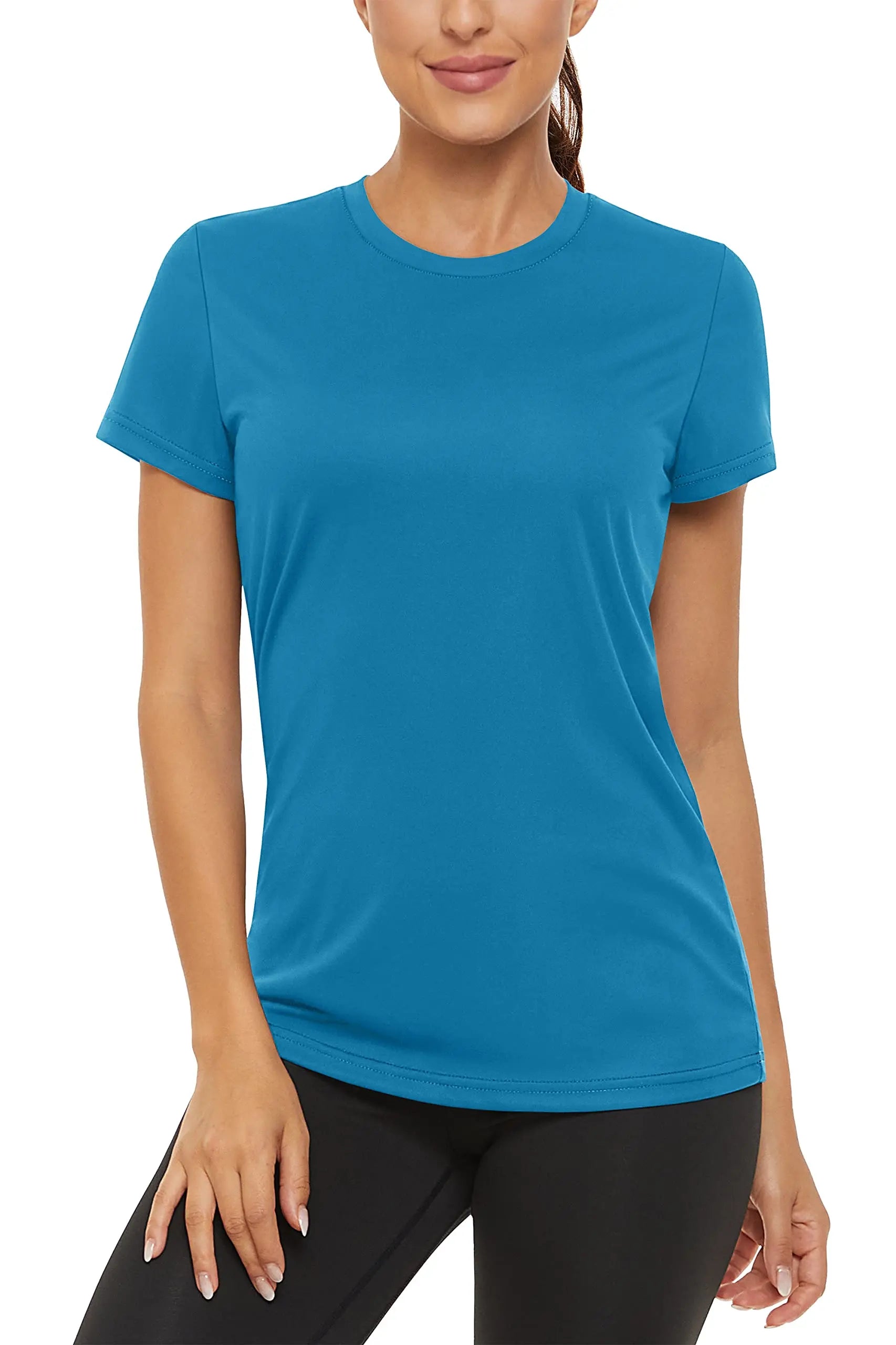 TACVASEN Summer Casual T-shirts UPF 50+ Quick Dry Womens Skin Sun Protection T-shirt Outdoor Running Swim Athletic T shirts Tops