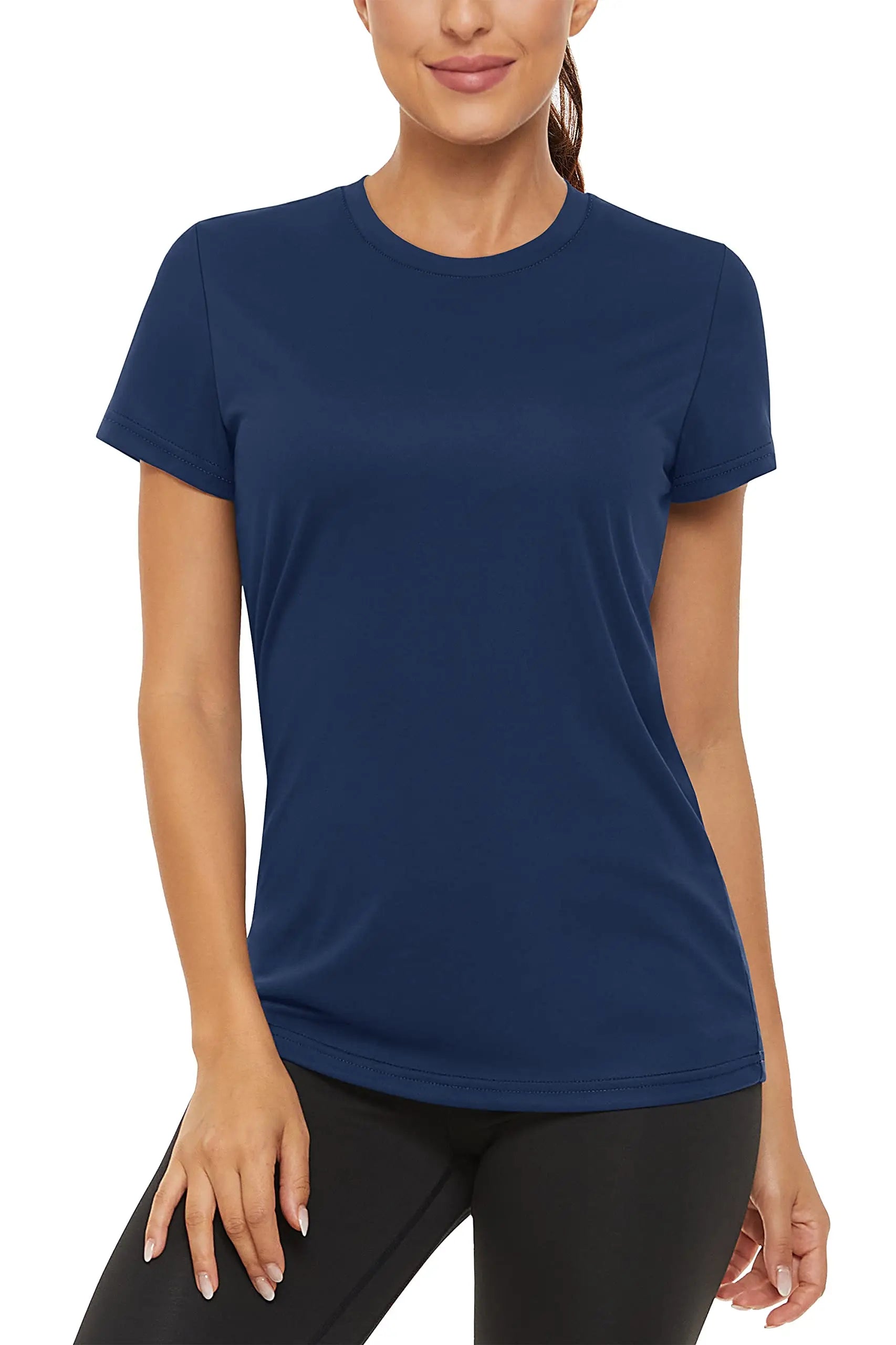 TACVASEN Summer Casual T-shirts UPF 50+ Quick Dry Womens Skin Sun Protection T-shirt Outdoor Running Swim Athletic T shirts Tops