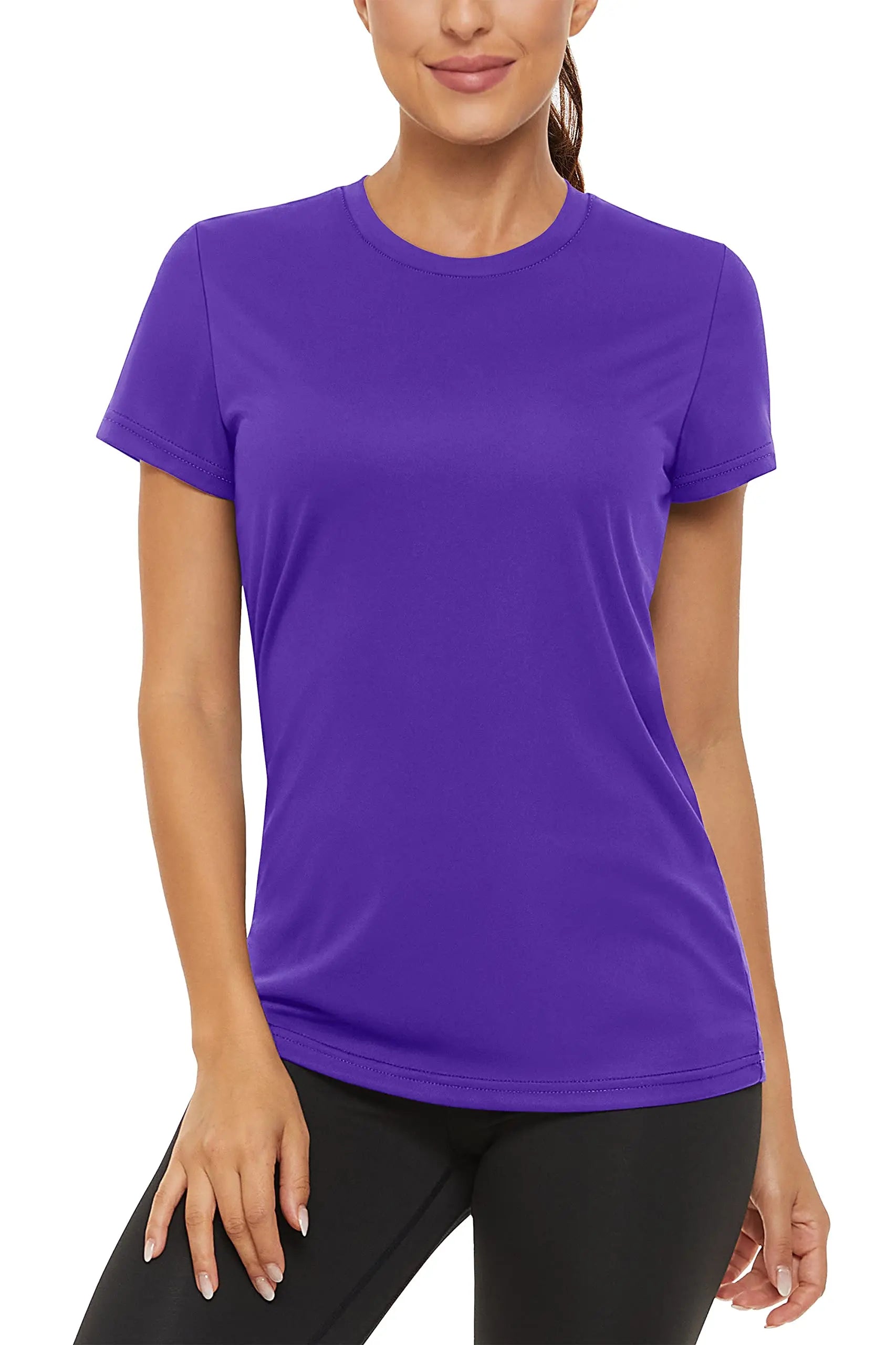 TACVASEN Summer Casual T-shirts UPF 50+ Quick Dry Womens Skin Sun Protection T-shirt Outdoor Running Swim Athletic T shirts Tops