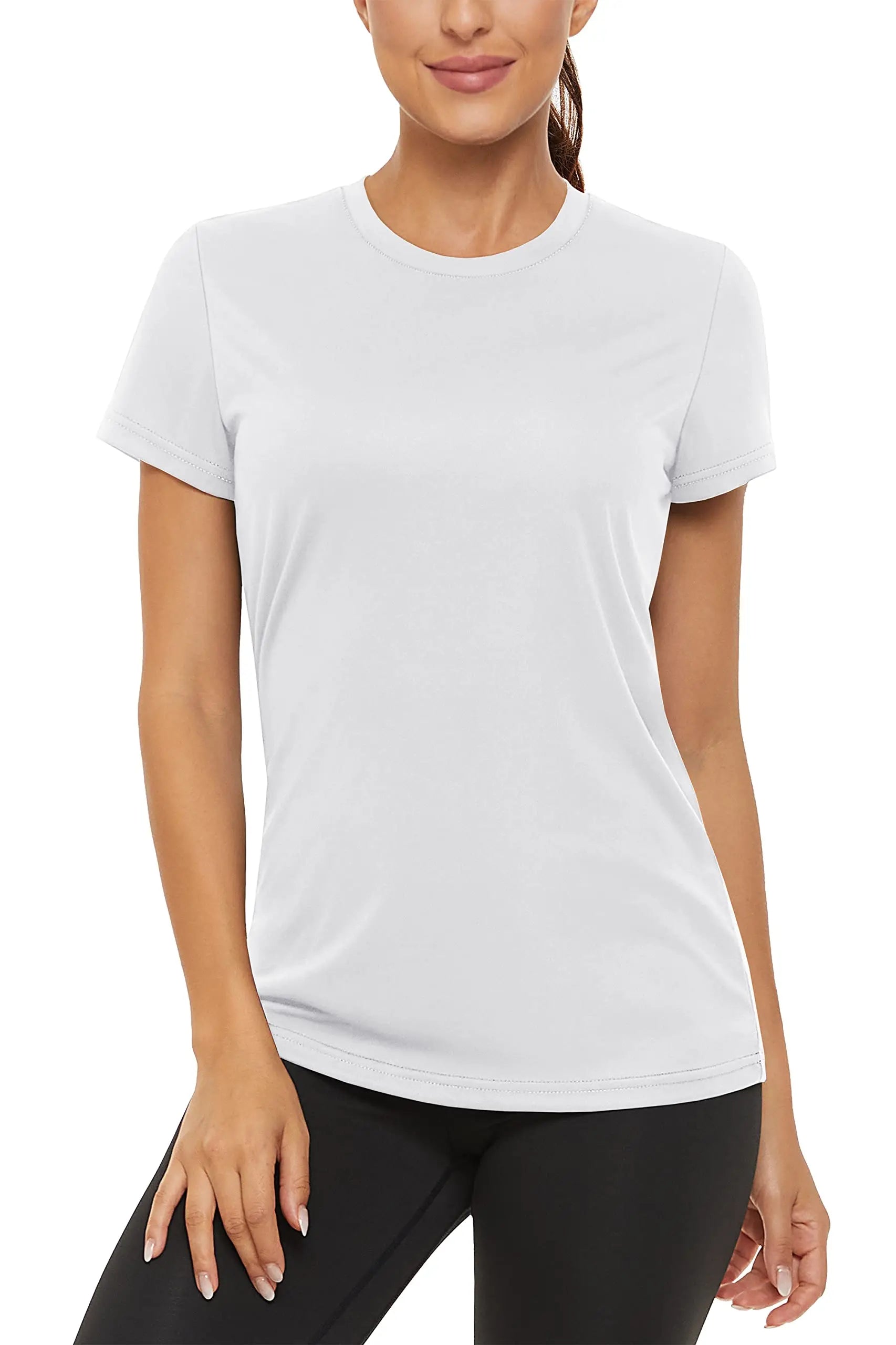 TACVASEN Summer Casual T-shirts UPF 50+ Quick Dry Womens Skin Sun Protection T-shirt Outdoor Running Swim Athletic T shirts Tops